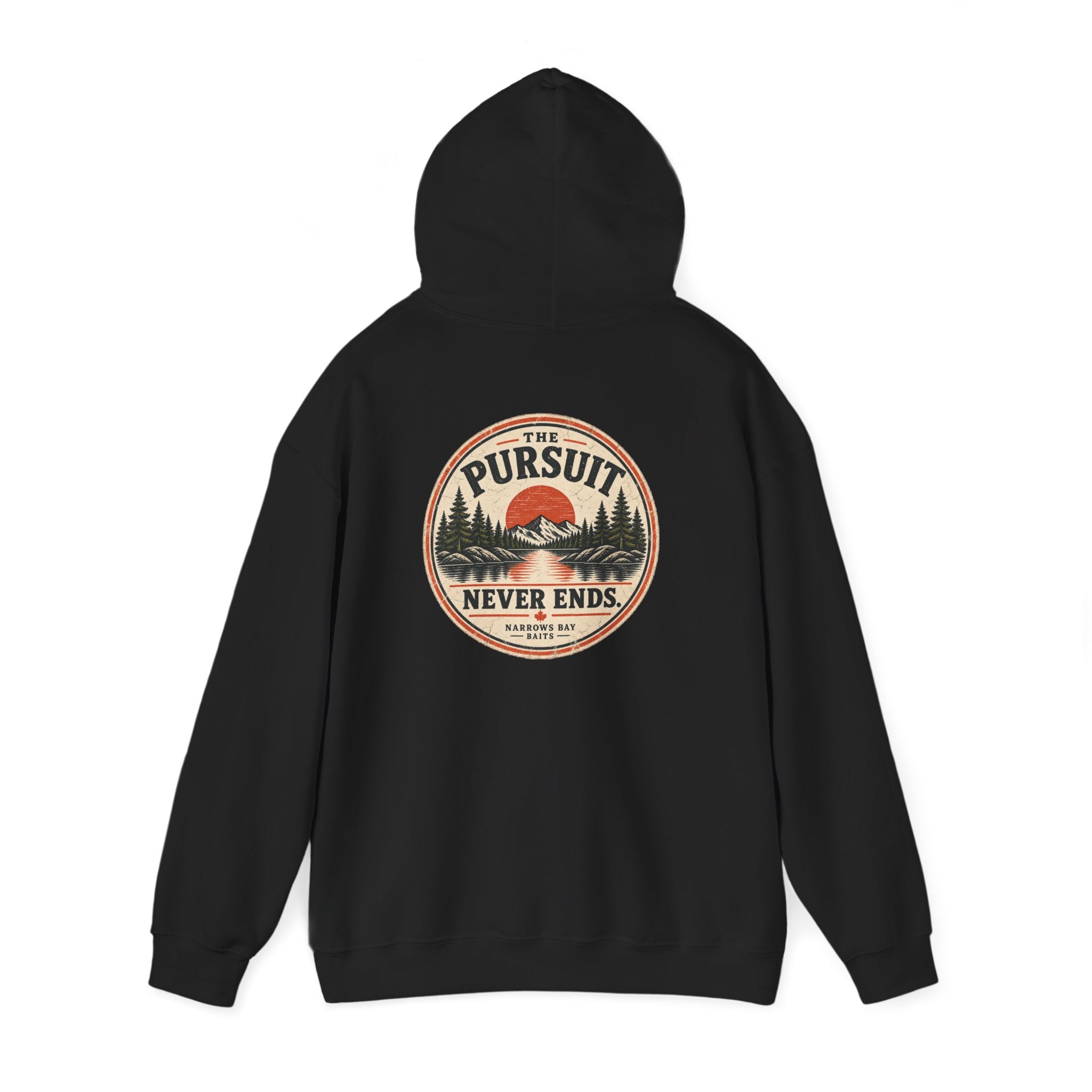 Narrows Bay Baits logo Hoodie | Fishing oar sleeve design