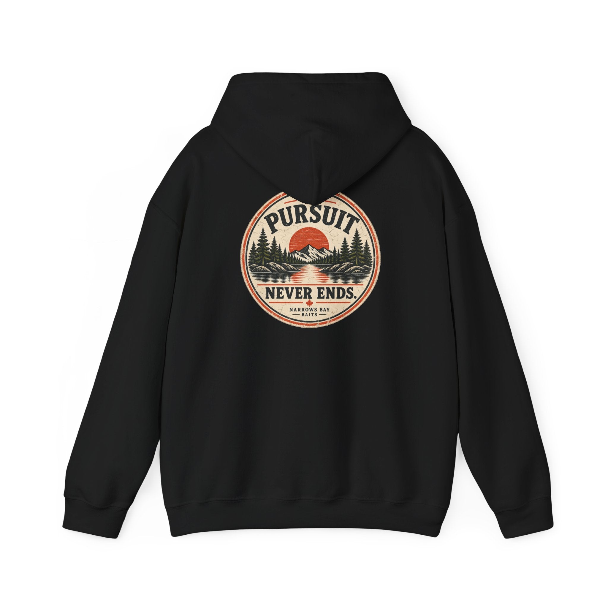 Narrows Bay Baits logo Hoodie | Fishing oar sleeve design