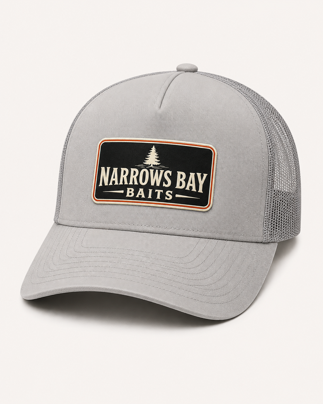 Narrows Bay Baits Snapback Hat — Fishing Logo Five-Panel Cap