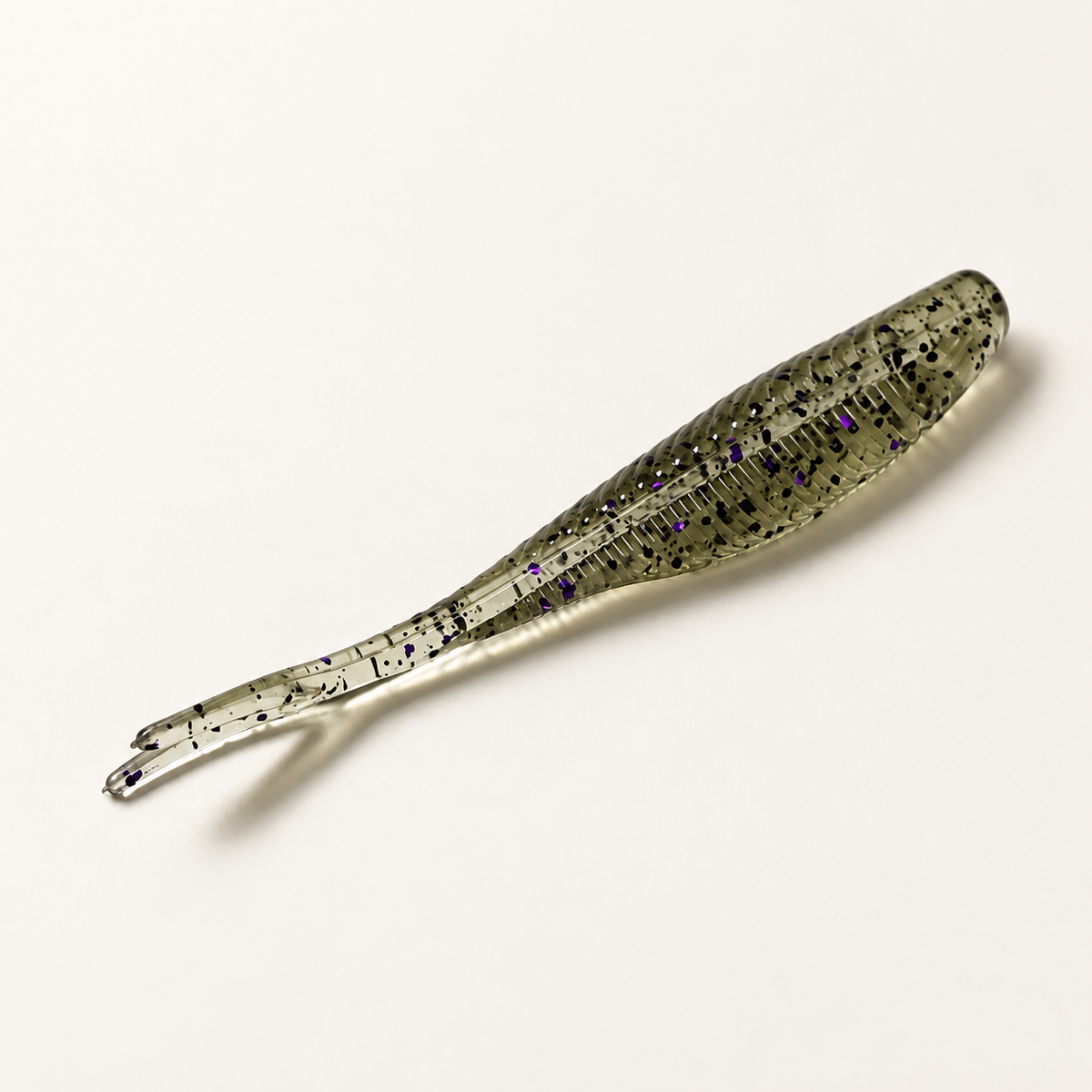 Narrows Bay Baits 3.8-inch Split Tail Minnow soft plastic bait, clean neutral studio photo